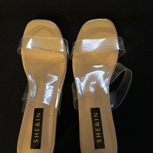 Clear Double Strap Mules